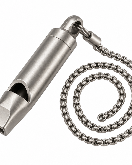 Whistle Survival Titanium Tool Outdoor Chain Steel Stainless