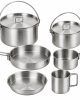 Set Camping Steel Stainless