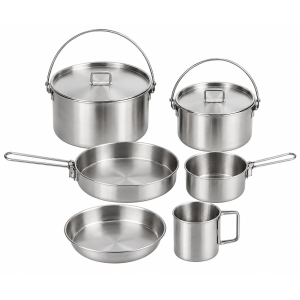 Set Camping Steel Stainless
